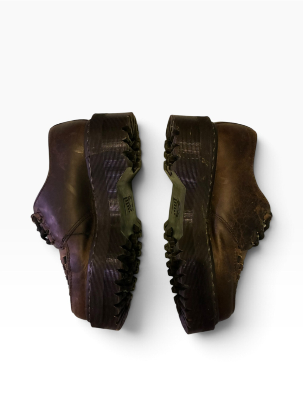 Women's Dr. Martens Ashley Platform Creeper Shoes Brown Size 8 - Picture 3 of 6